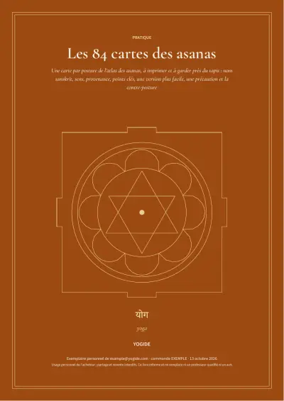 Les 84 cartes des asanas — Page d’aperçu 1 sur 45 — couverture