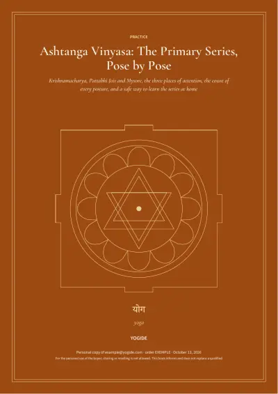 Ashtanga Vinyasa: The Primary Series, Pose by Pose — Sample page 1 of 42 — cover