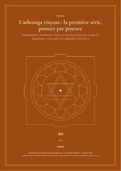 L'ashtanga vinyasa : la première série, posture par posture — Page d’aperçu 1 sur 43 — couverture