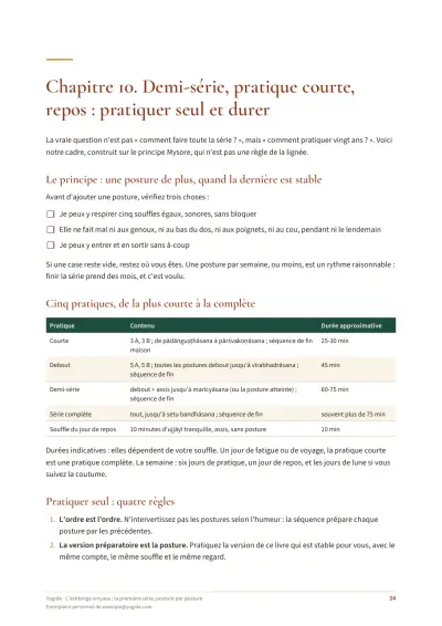 L'ashtanga vinyasa : la première série, posture par posture — Page d’aperçu 34 sur 43 — liste à cocher