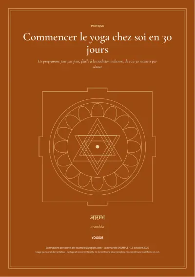Commencer le yoga chez soi en 30 jours — Page d’aperçu 1 sur 43 — couverture