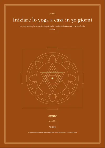 Iniziare lo yoga a casa in 30 giorni — Pagina di esempio 1 di 43 — copertina