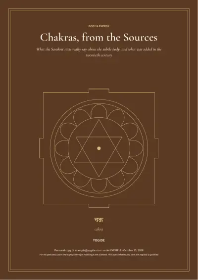 Chakras, from the Sources — Sample page 1 of 33 — cover