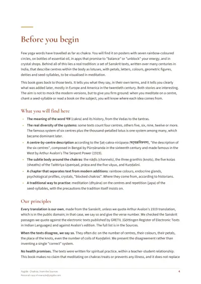 Chakras, from the Sources — Sample page 4 of 33 — chapter opening
