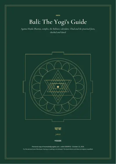 Bali: The Yogi's Guide — Sample page 1 of 36 — cover