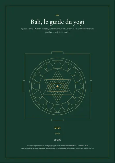Bali, le guide du yogi — Page d’aperçu 1 sur 40 — couverture