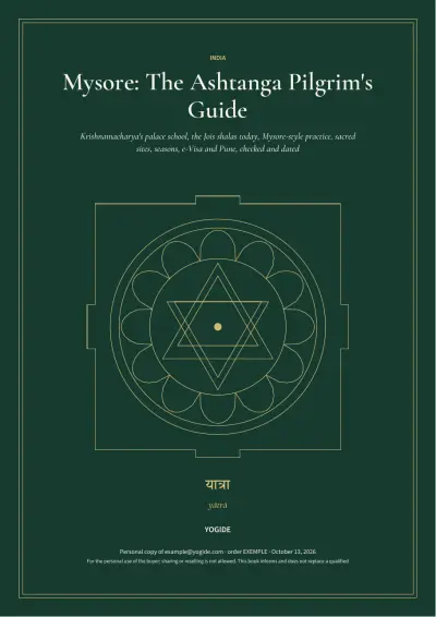 Mysore: The Ashtanga Pilgrim's Guide — Sample page 1 of 44 — cover