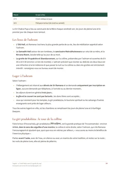 Le Tamil Nadu sacré, le guide du yogi — Page d’aperçu 14 sur 42 — tableau