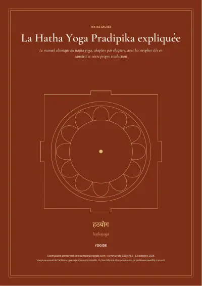 La Hatha Yoga Pradipika expliquée — Page d’aperçu 1 sur 42 — couverture