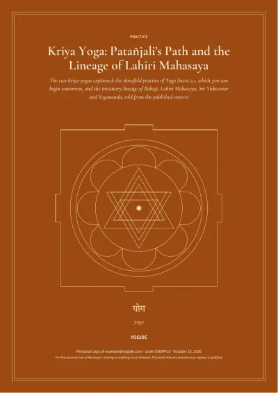 Kriya Yoga: Patañjali's Path and the Lineage of Lahiri Mahasaya — Sample page 1 of 39 — cover