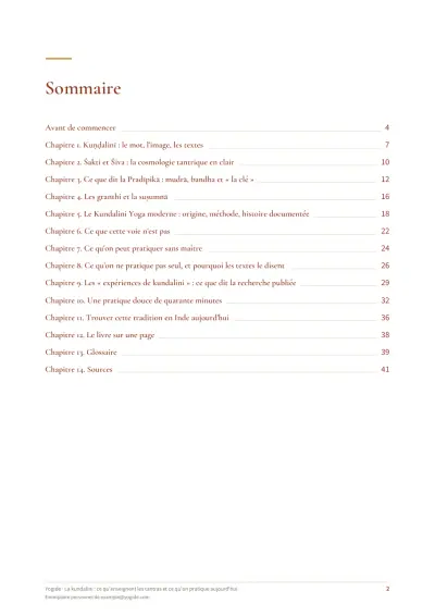 La kundalini : ce qu'enseignent les tantras et ce qu'on pratique aujourd'hui — Page d’aperçu 2 sur 43 — sommaire