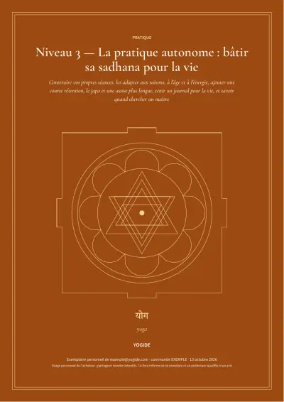 Niveau 3 — La pratique autonome : bâtir sa sadhana pour la vie — Page d’aperçu 1 sur 40 — couverture