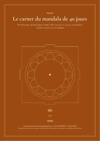 Le carnet du mandala de 40 jours — Page d’aperçu 1 sur 73 — couverture