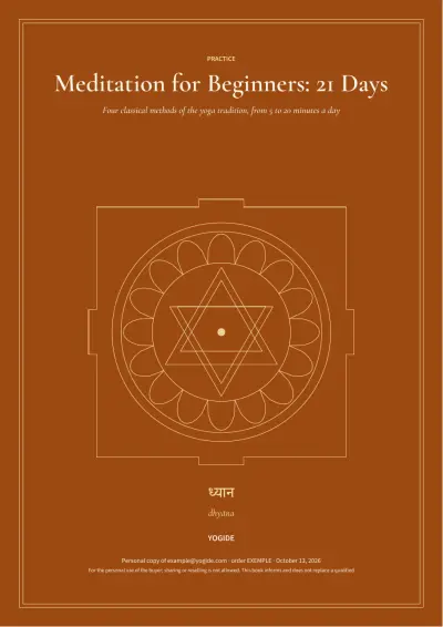 Meditation for Beginners: 21 Days — Sample page 1 of 26 — cover
