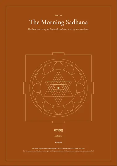 The Morning Sadhana — Sample page 1 of 34 — cover