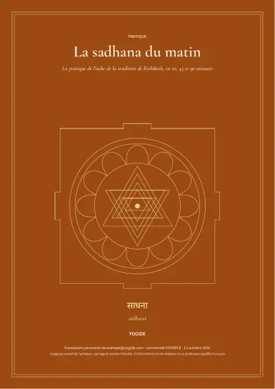 La sadhana du matin — Page d’aperçu 1 sur 34 — couverture