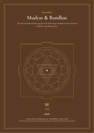Mudras & Bandhas — Sample page 1 of 39 — cover