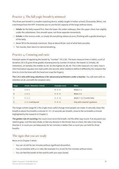Pranayama: The Breath Manual — Sample page 17 of 50 — inside page