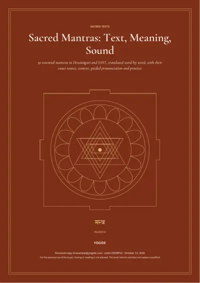 Sacred Mantras: Text, Meaning, Sound — Sample page 1 of 45 — cover