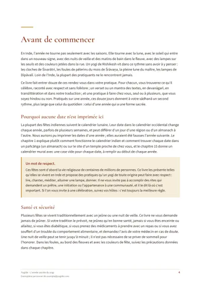 L'année sacrée du yogi — Page d’aperçu 4 sur 38 — ouverture de chapitre