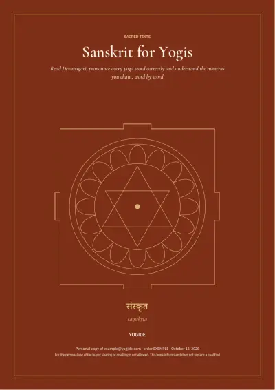 Sanskrit for Yogis — Sample page 1 of 47 — cover