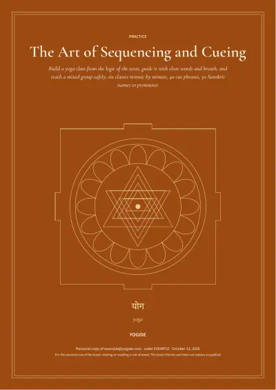 The Art of Sequencing and Cueing — Sample page 1 of 52 — cover