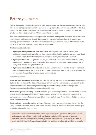 The Art of Sequencing and Cueing — Sample page 4 of 52 — chapter opening