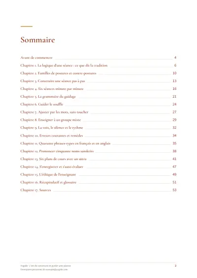 L'art de construire et guider une séance — Page d’aperçu 2 sur 54 — sommaire