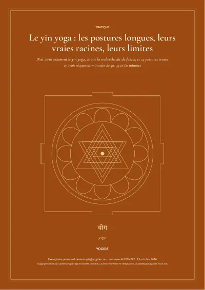 Le yin yoga : les postures longues, leurs vraies racines, leurs limites — Page d’aperçu 1 sur 43 — couverture