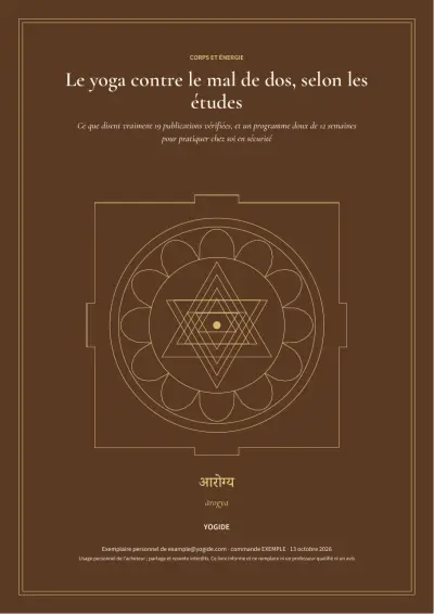Le yoga contre le mal de dos, selon les études — Page d’aperçu 1 sur 43 — couverture