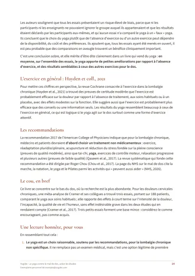 Le yoga contre le mal de dos, selon les études — Page d’aperçu 14 sur 43 — page intérieure