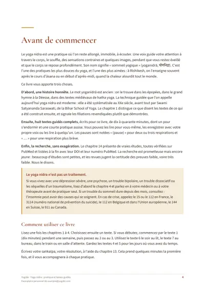 Yoga nidra : pratique et textes guidés — Page d’aperçu 4 sur 35 — ouverture de chapitre