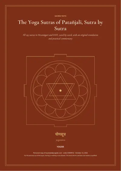 The Yoga Sutras of Patañjali, Sutra by Sutra — Sample page 1 of 75 — cover